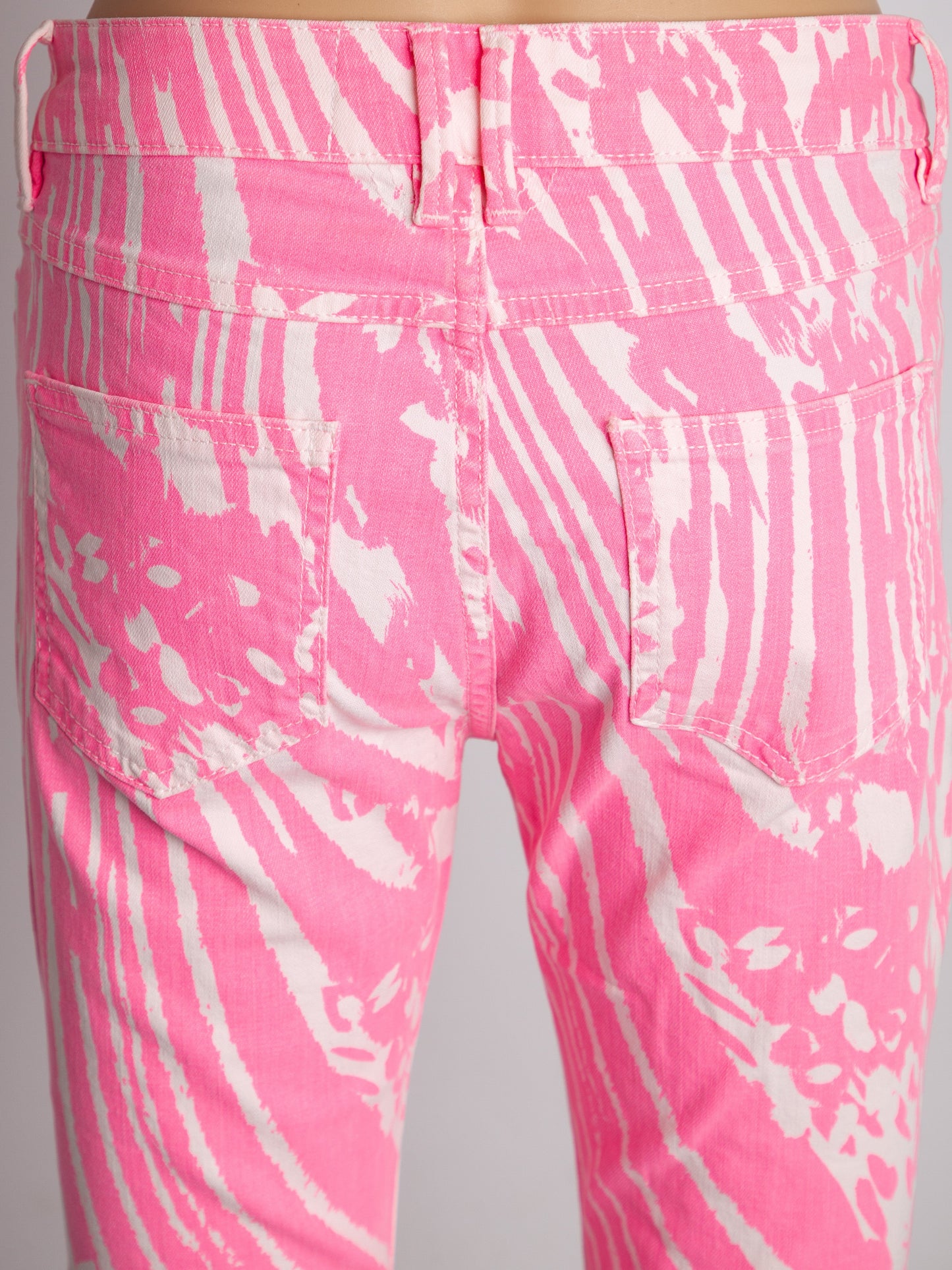 new by malene birger pink cotton abstract pants size s