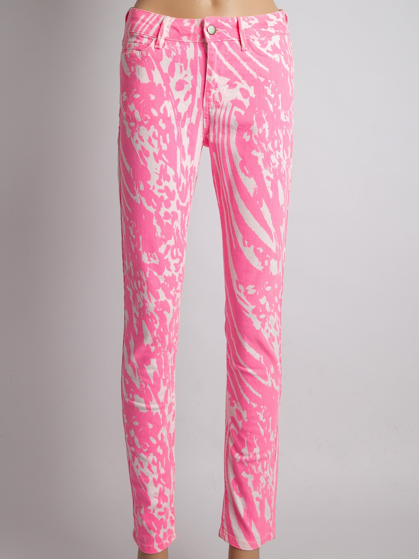 new by malene birger pink cotton abstract pants size s