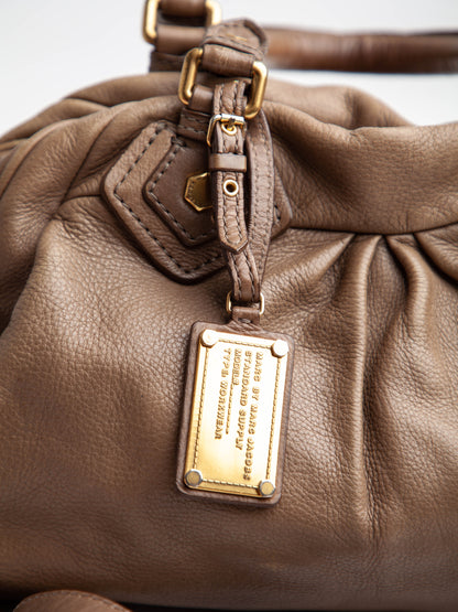 Average Marc Jacobs Green Leather Handbag with Gold Hardware