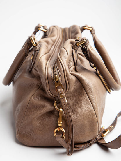 Average Marc Jacobs Green Leather Handbag with Gold Hardware
