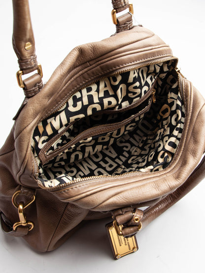 Average Marc Jacobs Green Leather Handbag with Gold Hardware