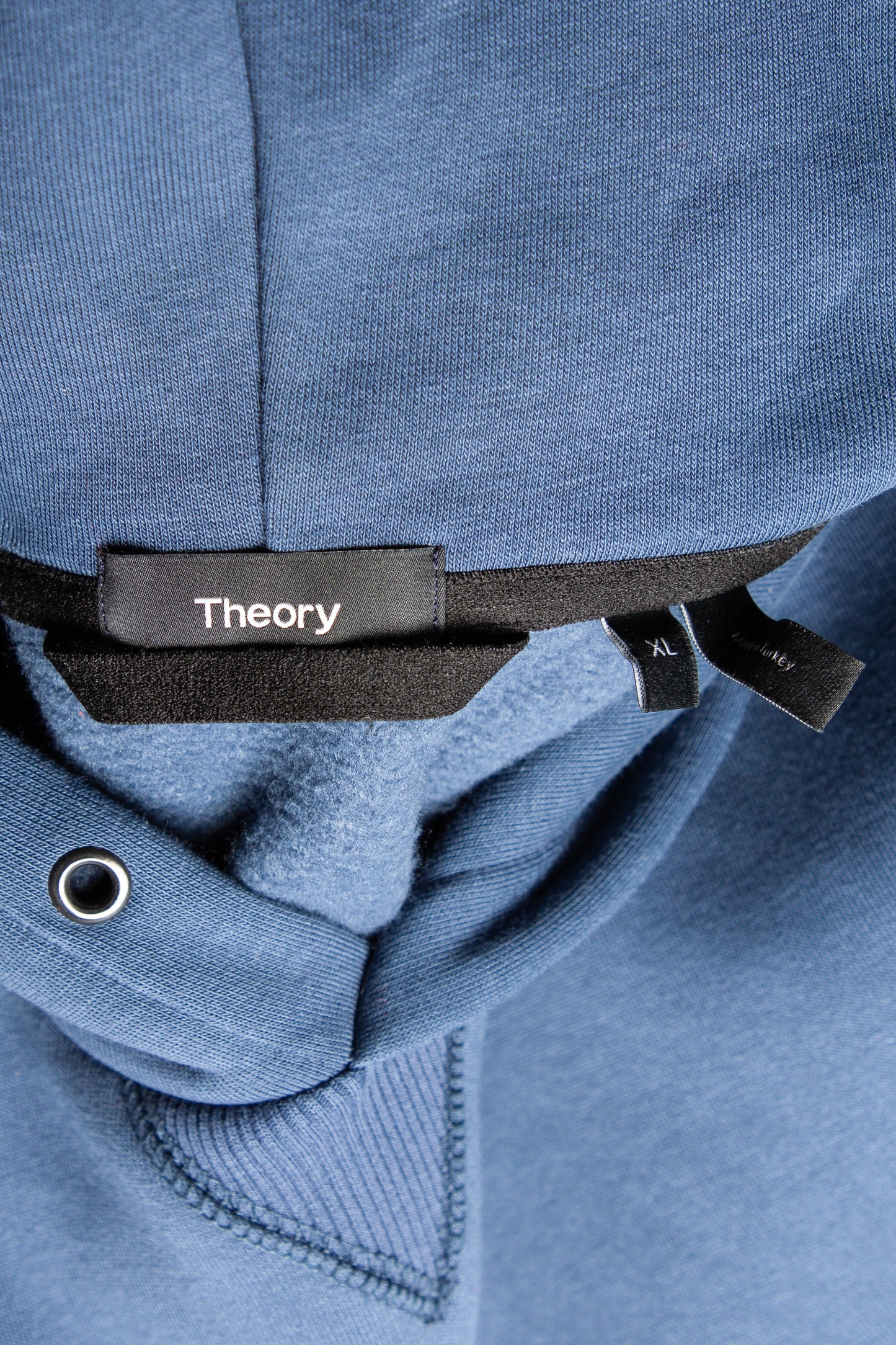 good theory men's blue hoodie & pants set xl cotton