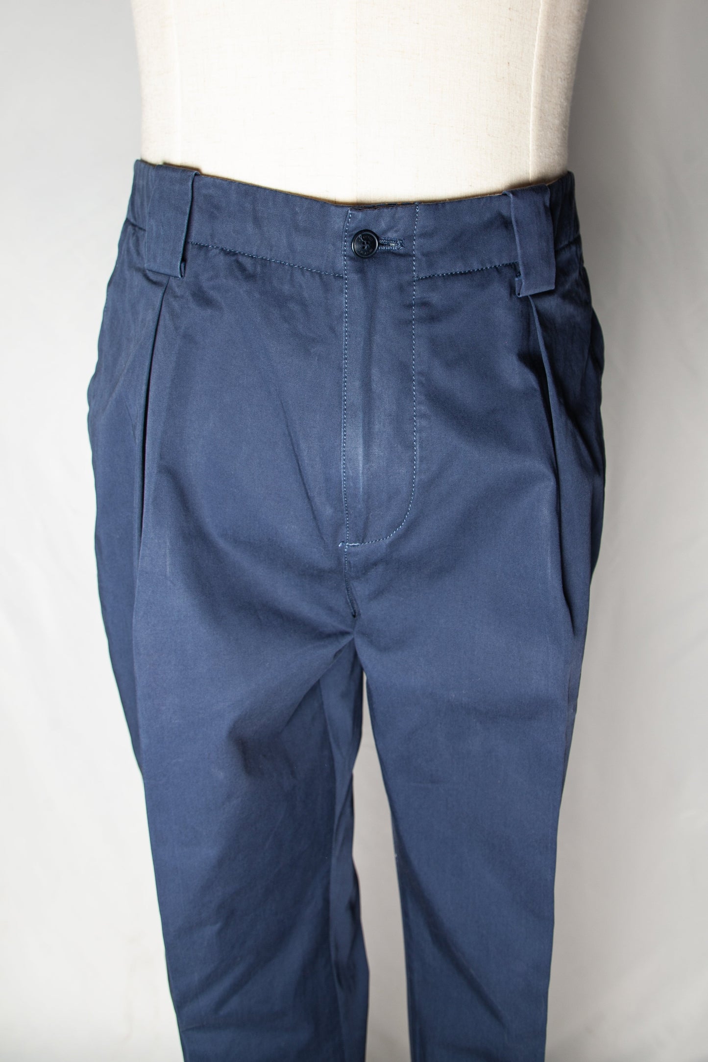 good etro blue cotton trousers size xl for men