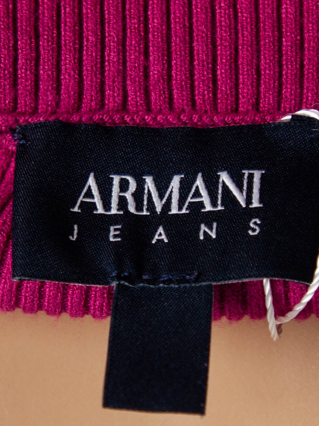 good armani jeans pink wool sweater long sleeve size xxs
