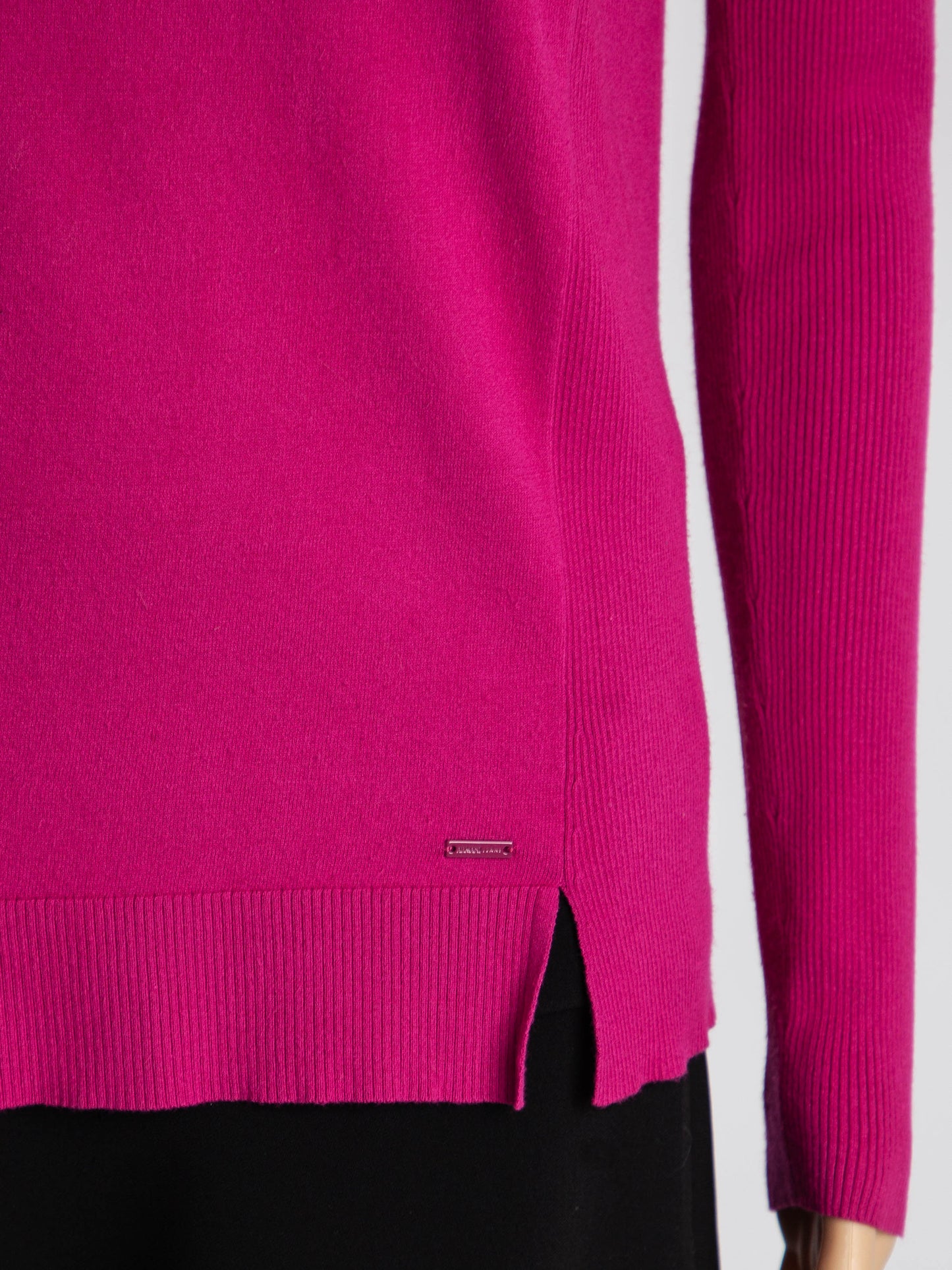 good armani jeans pink wool sweater long sleeve size xxs