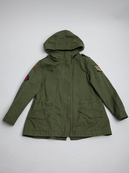 NEW Zadig&Voltaire Olive Green Military Jacket Size 7 for Kids