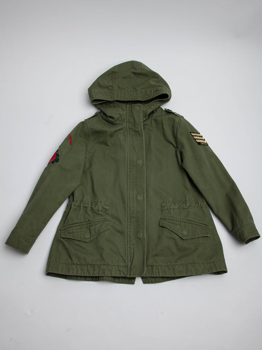 NEW Zadig&Voltaire Olive Green Military Jacket Size 7 for Kids