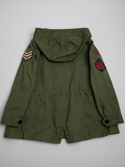 NEW Zadig&Voltaire Olive Green Military Jacket Size 7 for Kids