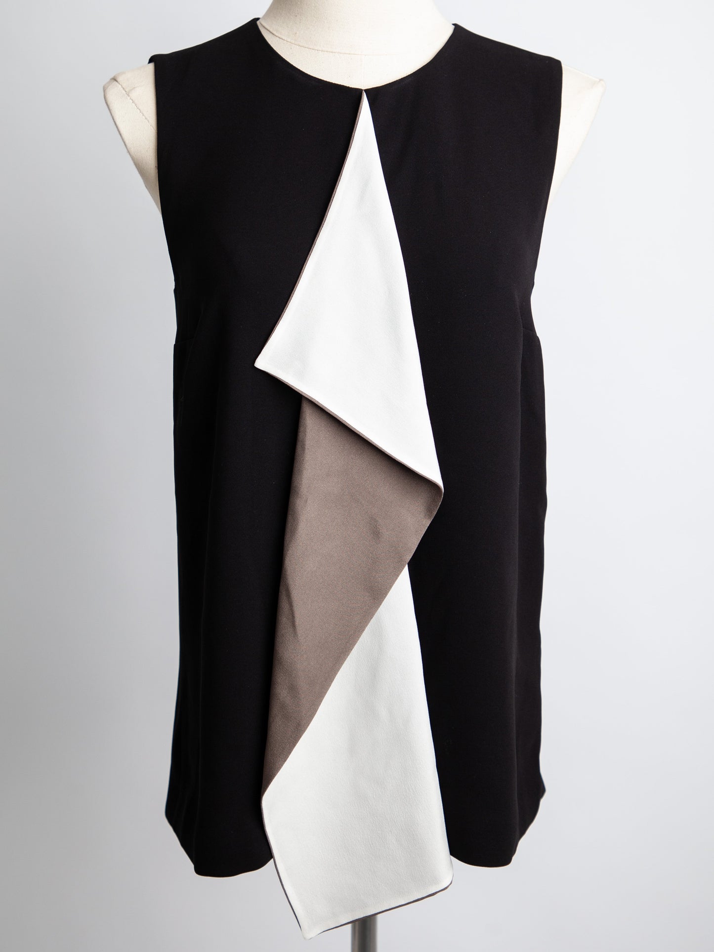 new max mara black viscose dress xxs with asymmetric design
