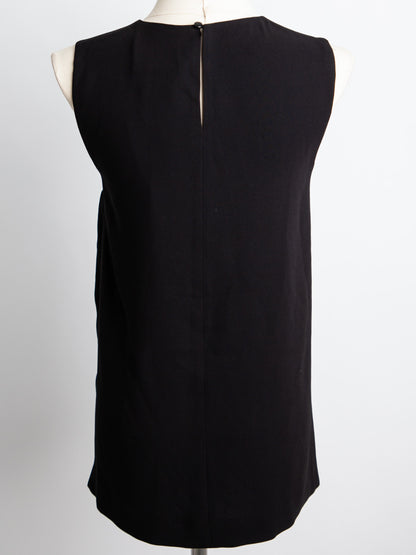 NEW Max Mara Black Viscose Dress XXS with Asymmetric Design