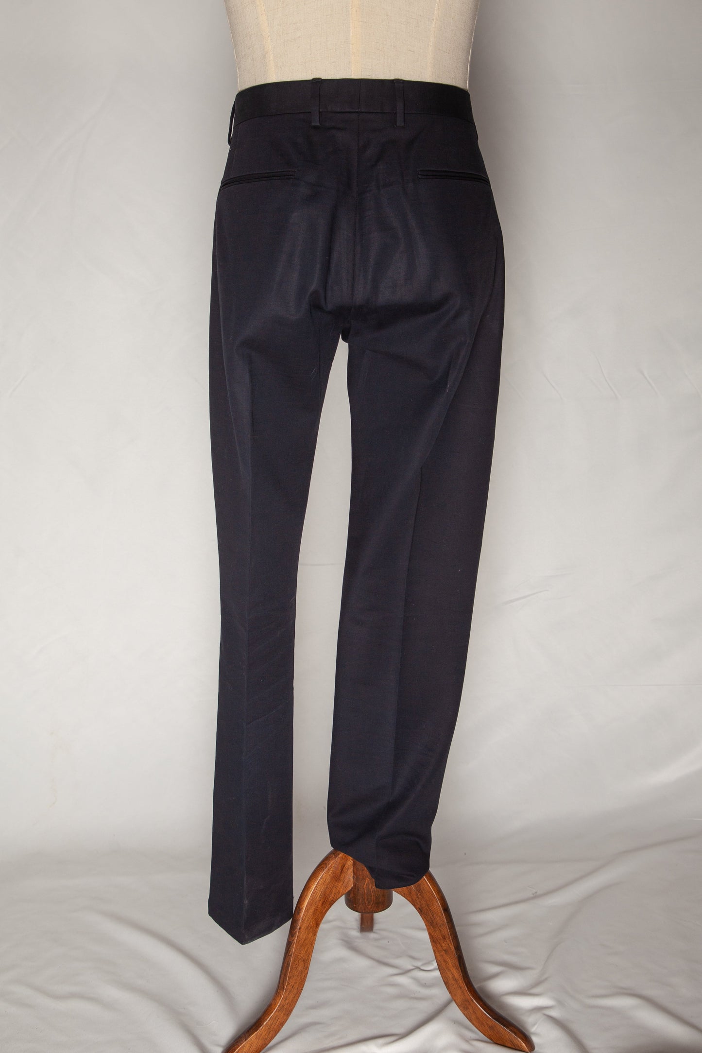 good reiss blue cotton natural xl formal pants for men