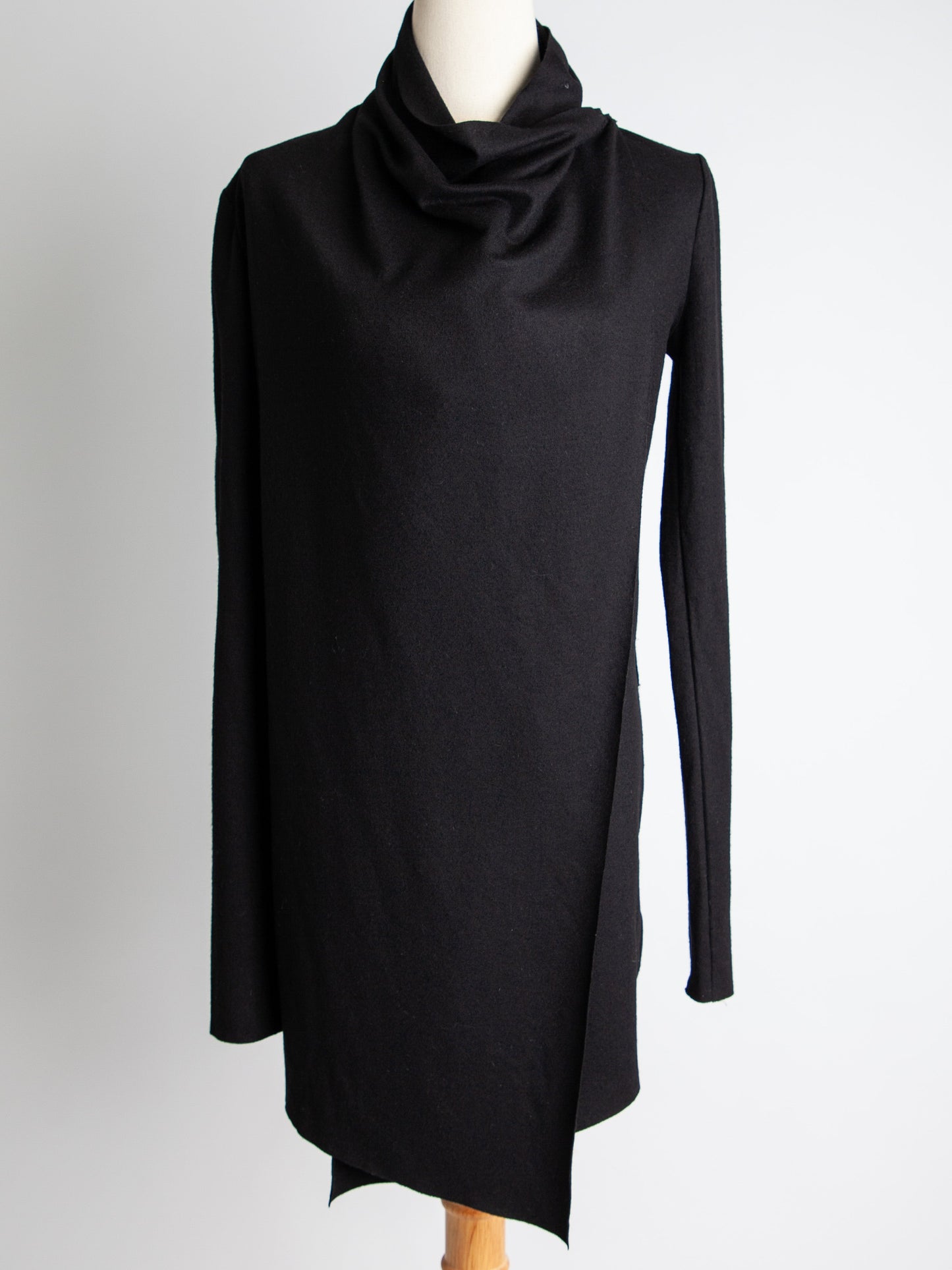 good helmut black cashmere tunic poncho sweater size xxs