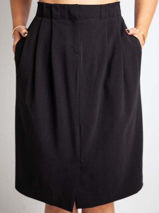 Good Armani Exchange Black Polyester Women's Skirt Size S with Pleats