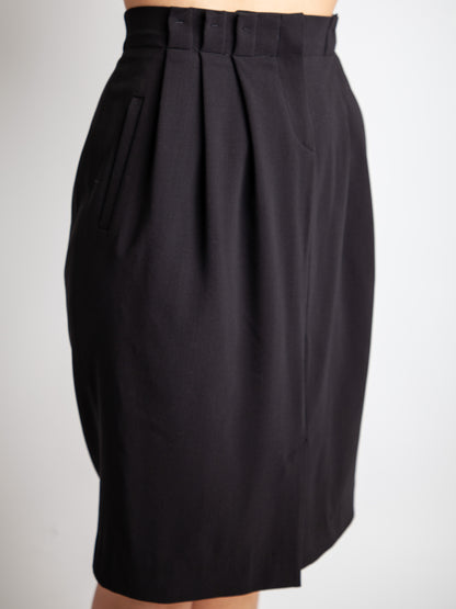 Good Armani Exchange Black Polyester Women's Skirt Size S with Pleats