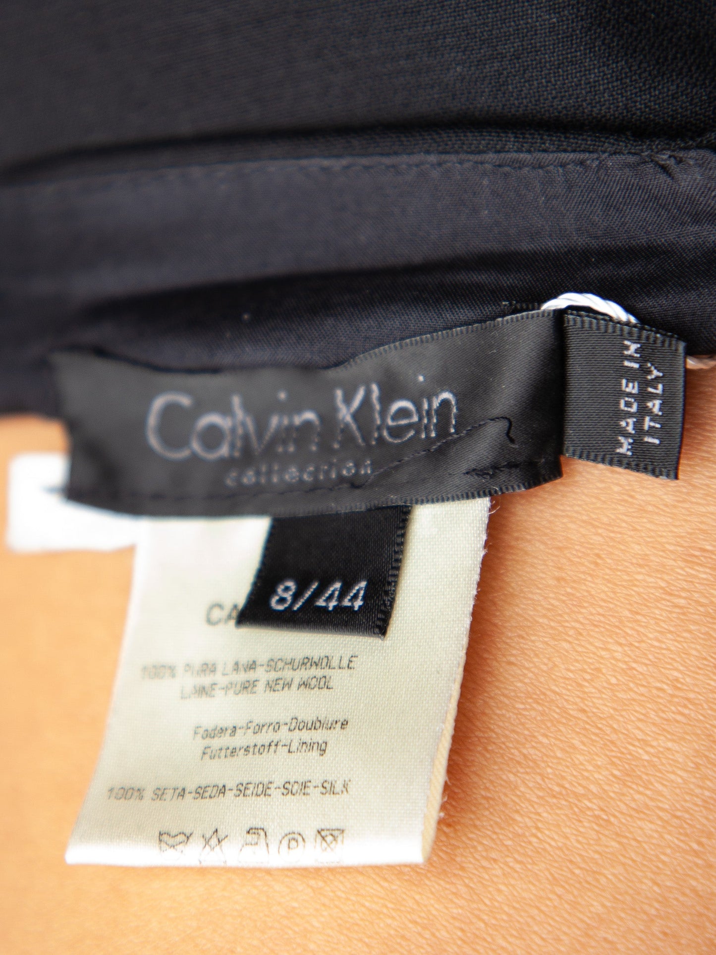 good calvin klein black cashmere pencil skirt size m