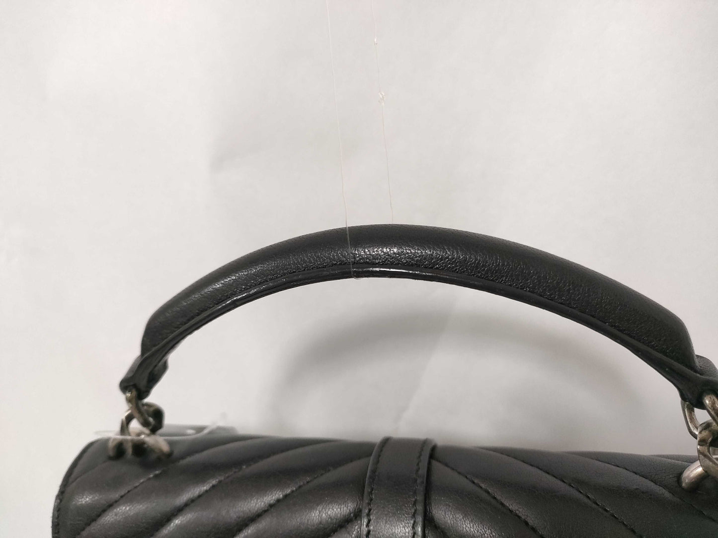 yves saint laurent medium college bag, sheepskin matelasse
