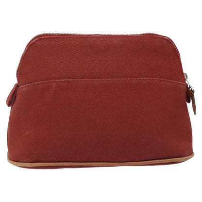 Hermes Bolide Pm Pouch Canvas Red Auth