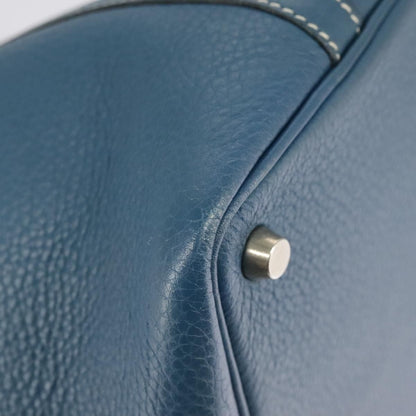 Hermes Picotan Pm Hand Bag Taurillon Clemence Blue Auth