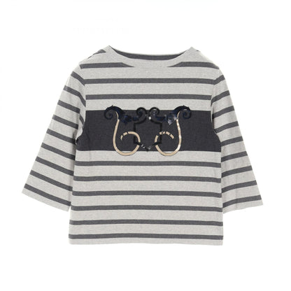 Hermes T-shirt Tops Half Sleeve Cotton Gray 36