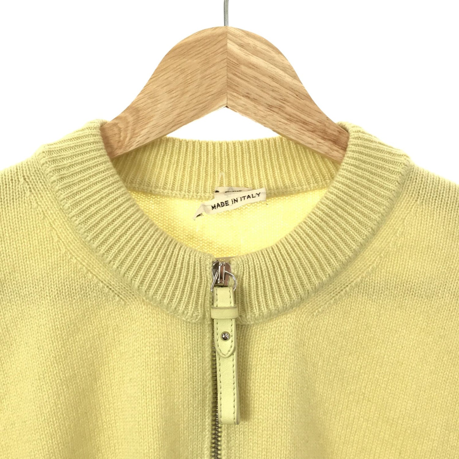Hermes Yellow Cashmere Cardigan 34