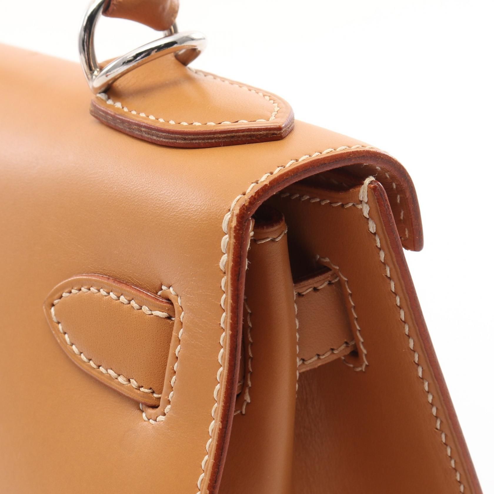 Hermes Kelly 28 Handbag Natural Sable Brown Calfskin (cowhide) Chamonix Leather