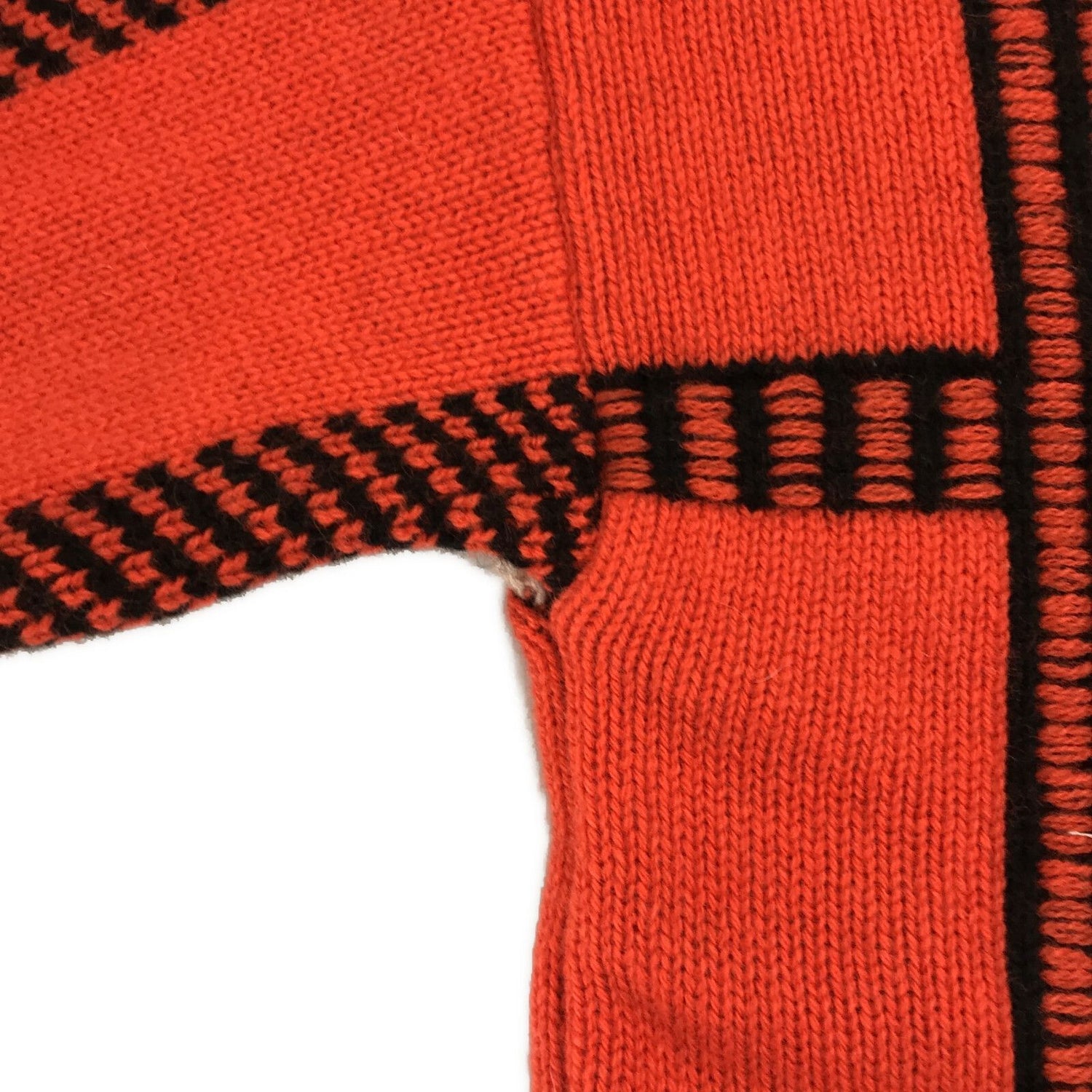 Hermes Cashmere Tartan Long Sleeve Sweater Orange 34