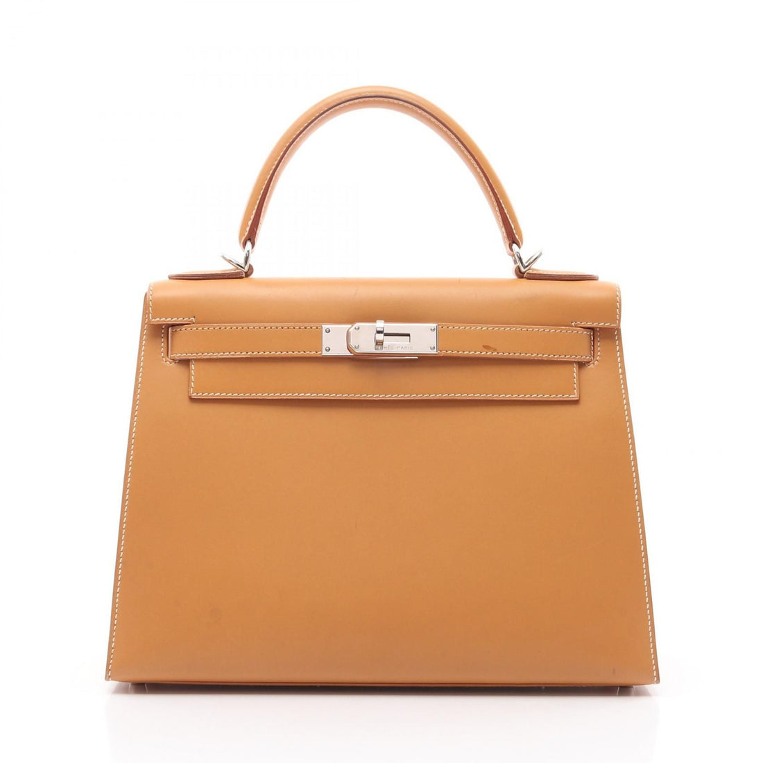 Hermes Kelly 28 Handbag Natural Sable Brown Calfskin (cowhide) Chamonix Leather