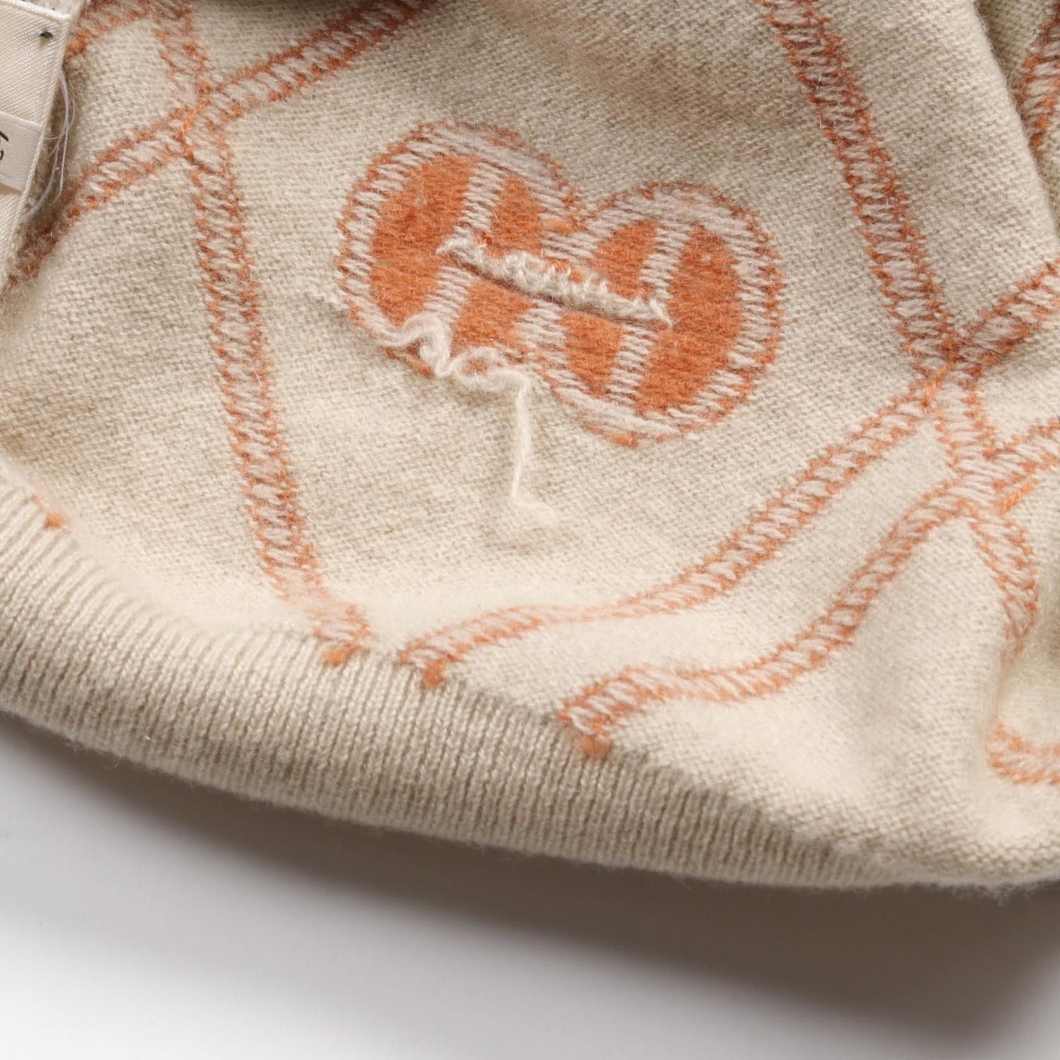 Hermes H Rondo Knit Beige Brown Cashmere