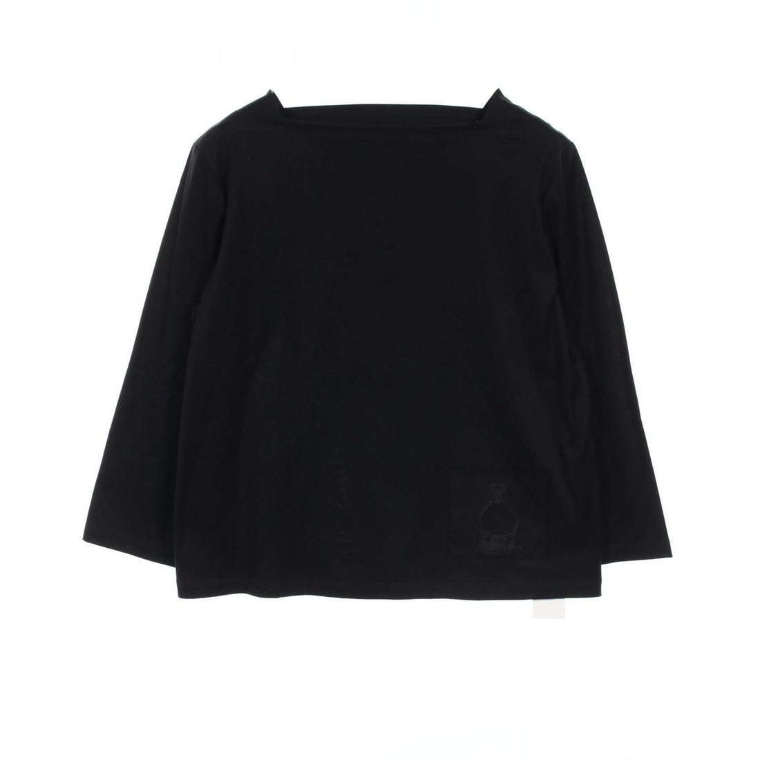 Hermes Embroidered Pocket T-shirt Black Cotton