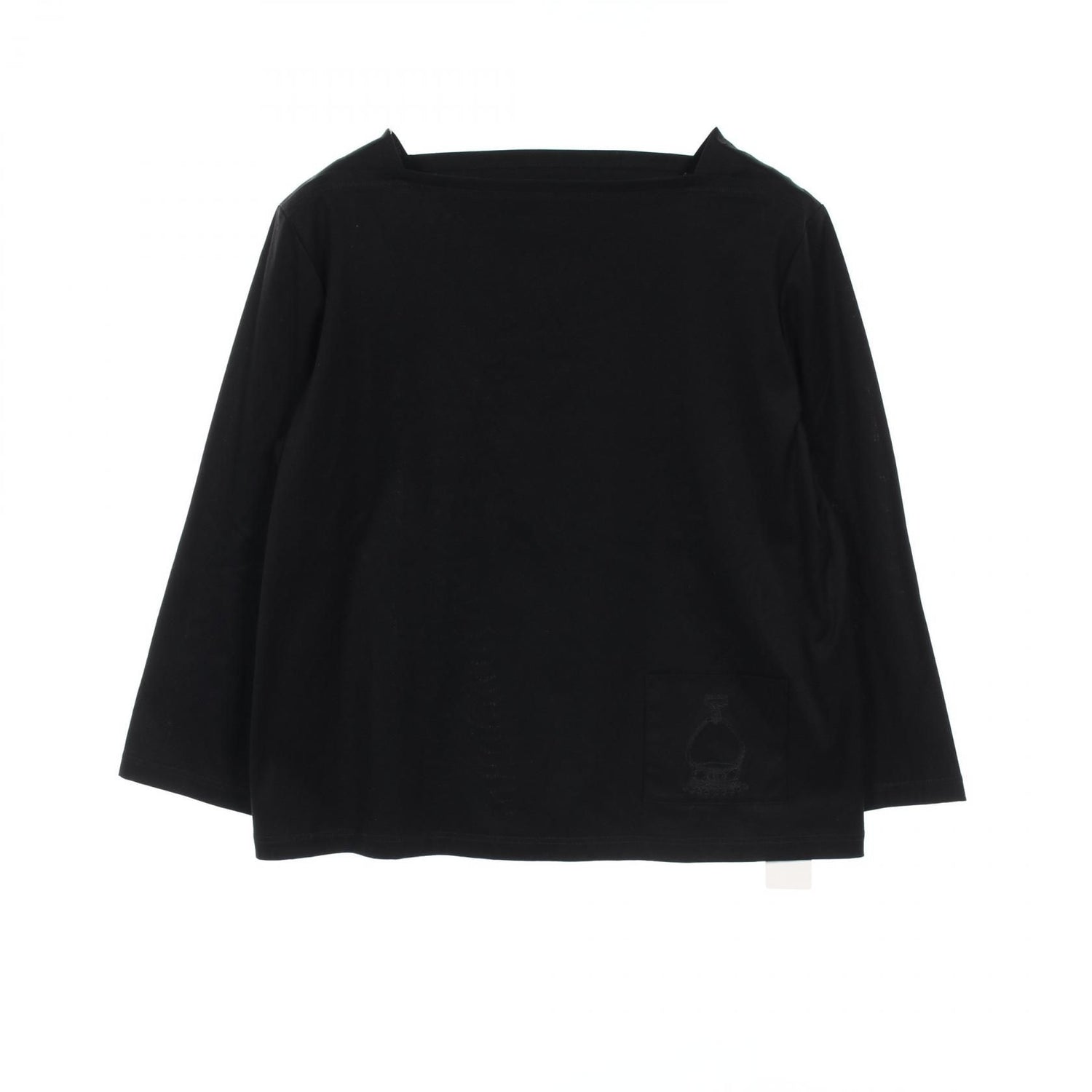Hermes Embroidered Pocket T-shirt Black Cotton