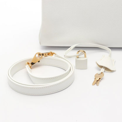 Hermes Kelly 35 Handbag White Leather Epsom