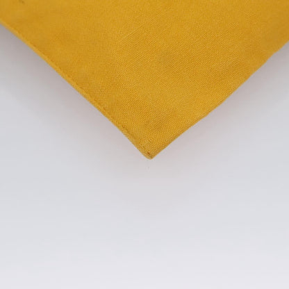 Hermes Clutch Bag Canvas Yellow Auth