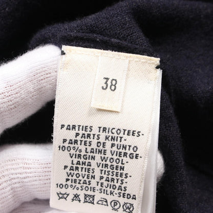 Hermes Les Cles Bandana Cardigan Jacket 67-7762 Silk Wool Navy 