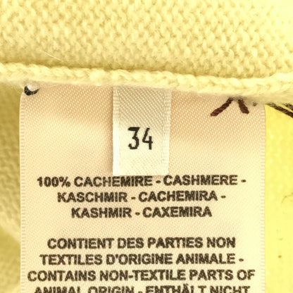 Hermes Yellow Cashmere Cardigan 34