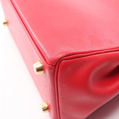 Hermes Mini Kelly Crossbody Hand Bag D Gulliver Leather Red Ghw