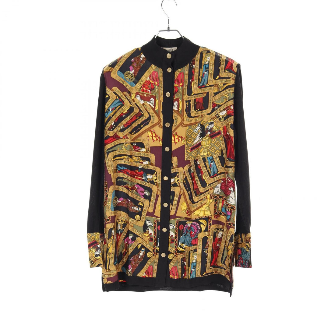 Hermes Tarot Print Blouse Silk 