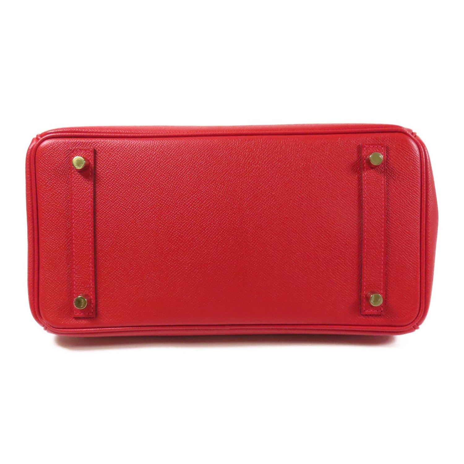 Hermes Epsom Leather Birkin 30 Gold Handmade Bag Rouge Casaque Handbag Red Rouge Casaque Epsom Calfskin (cowhide) _