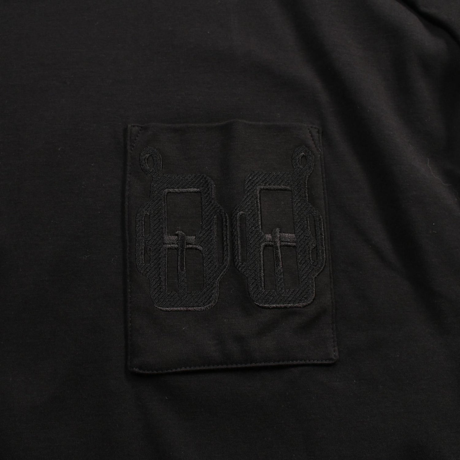 Hermes T-shirt With Embroidered Pocket Dress Black Cotton