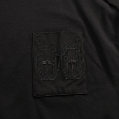 Hermes T-shirt With Embroidered Pocket Dress Black Cotton
