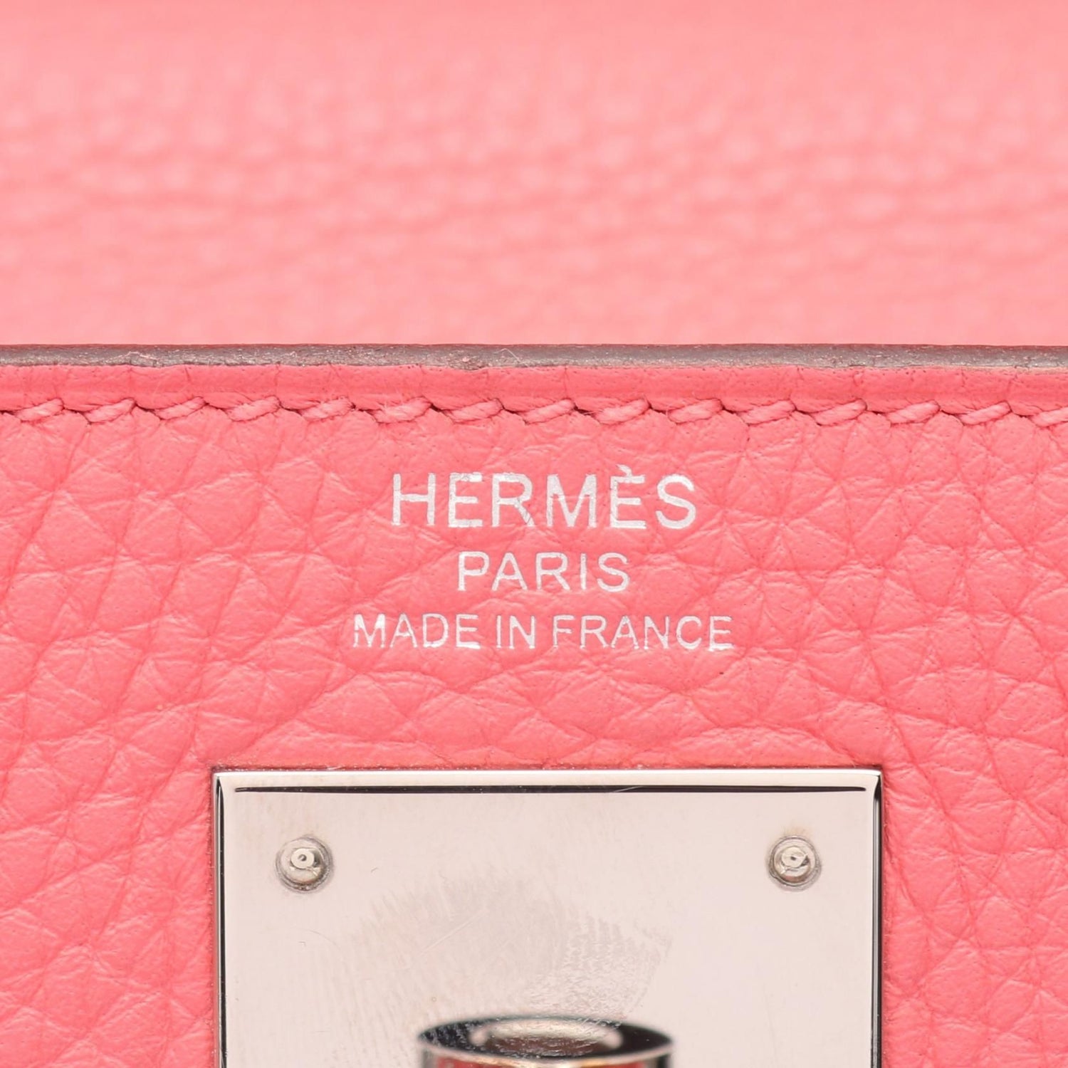 Hermes Kelly 28 Handbag Rose Dete Pink Leather Taurillon Clemence