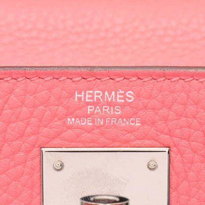 Hermes Kelly 28 Handbag Rose Dete Pink Leather Taurillon Clemence