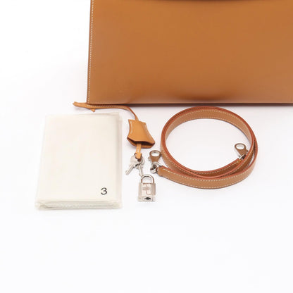 Hermes Kelly 28 Handbag Natural Sable Brown Calfskin (cowhide) Chamonix Leather