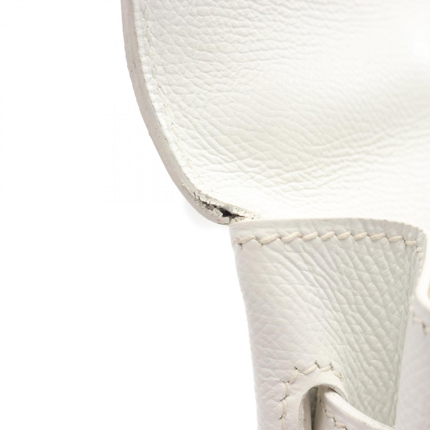 Hermes Kelly 35 Handbag White Leather Epsom