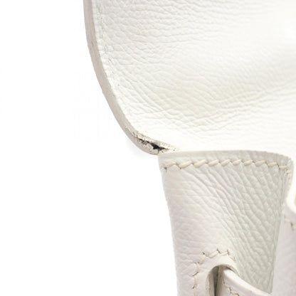 Hermes Kelly 35 Handbag White Leather Epsom