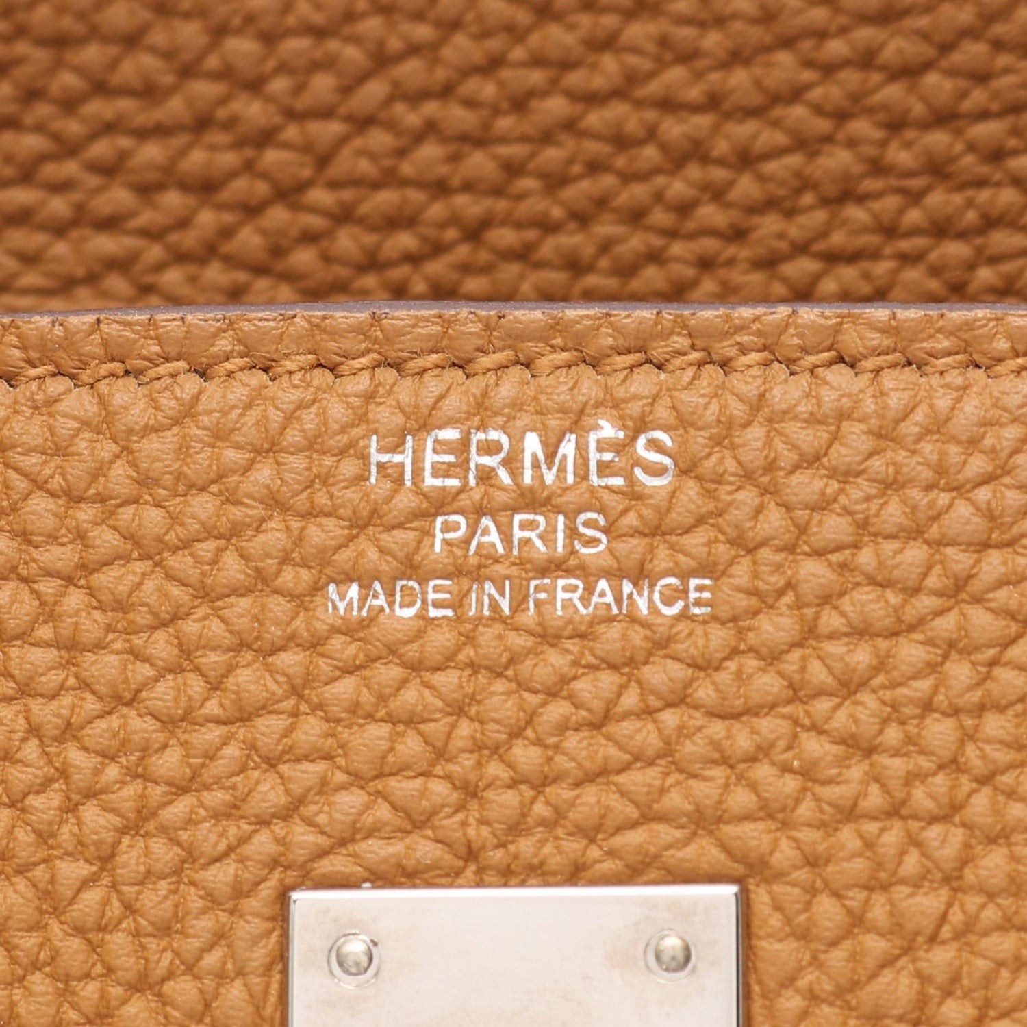 Hermes Birkin 25 Verso Handbag Sesame Brown Togo Leather
