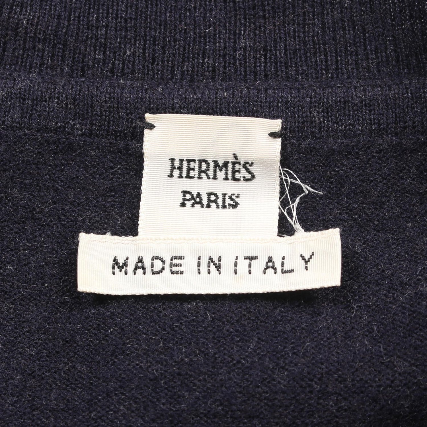 Hermes Les Cles Bandana Cardigan Jacket 67-7762 Silk Wool Navy 