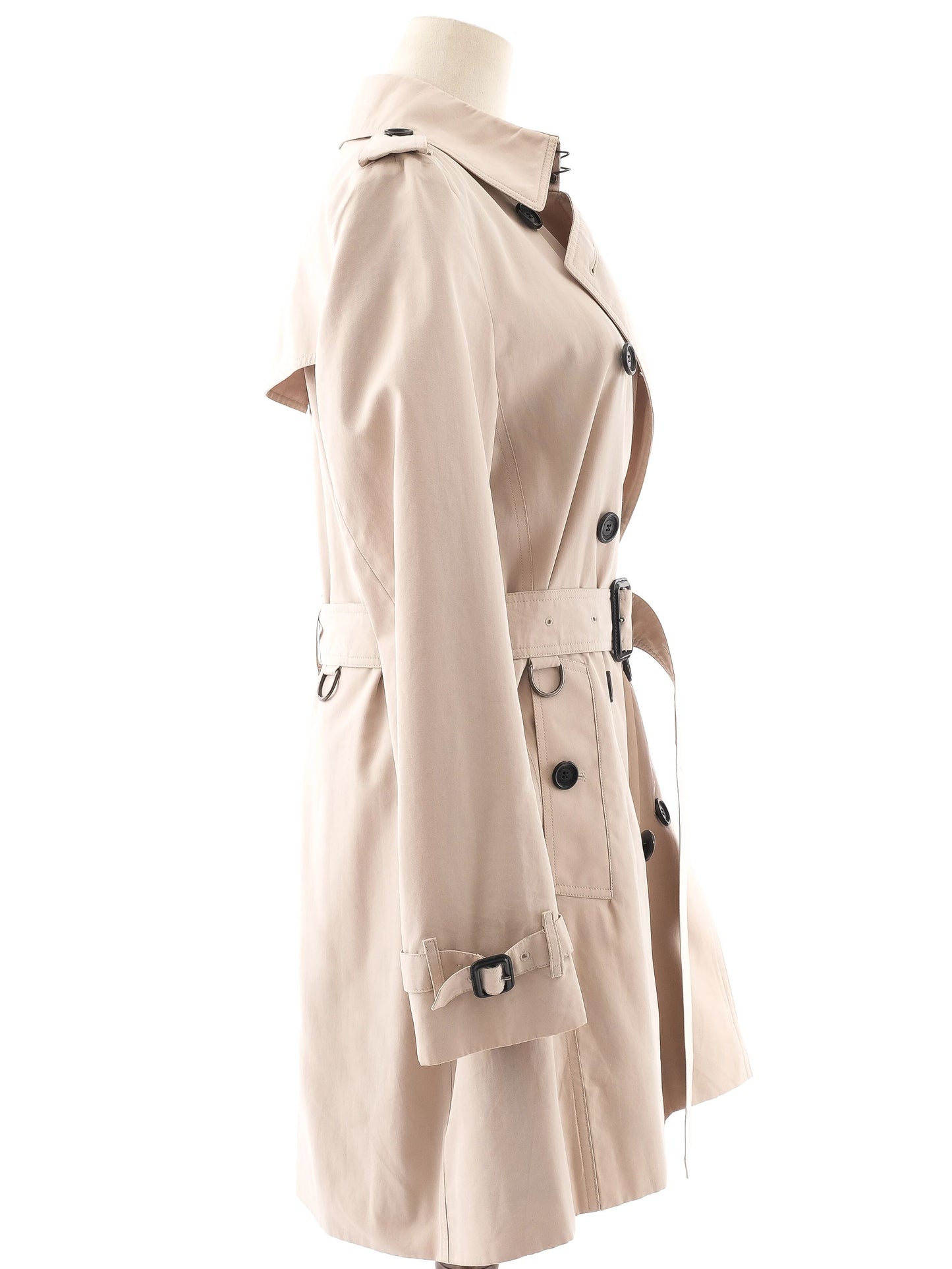 excellent burberry orange cotton trench coat size s