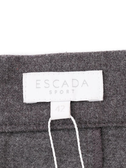 Excellent ESCADA Gray Wool Trousers Women's Size L 42