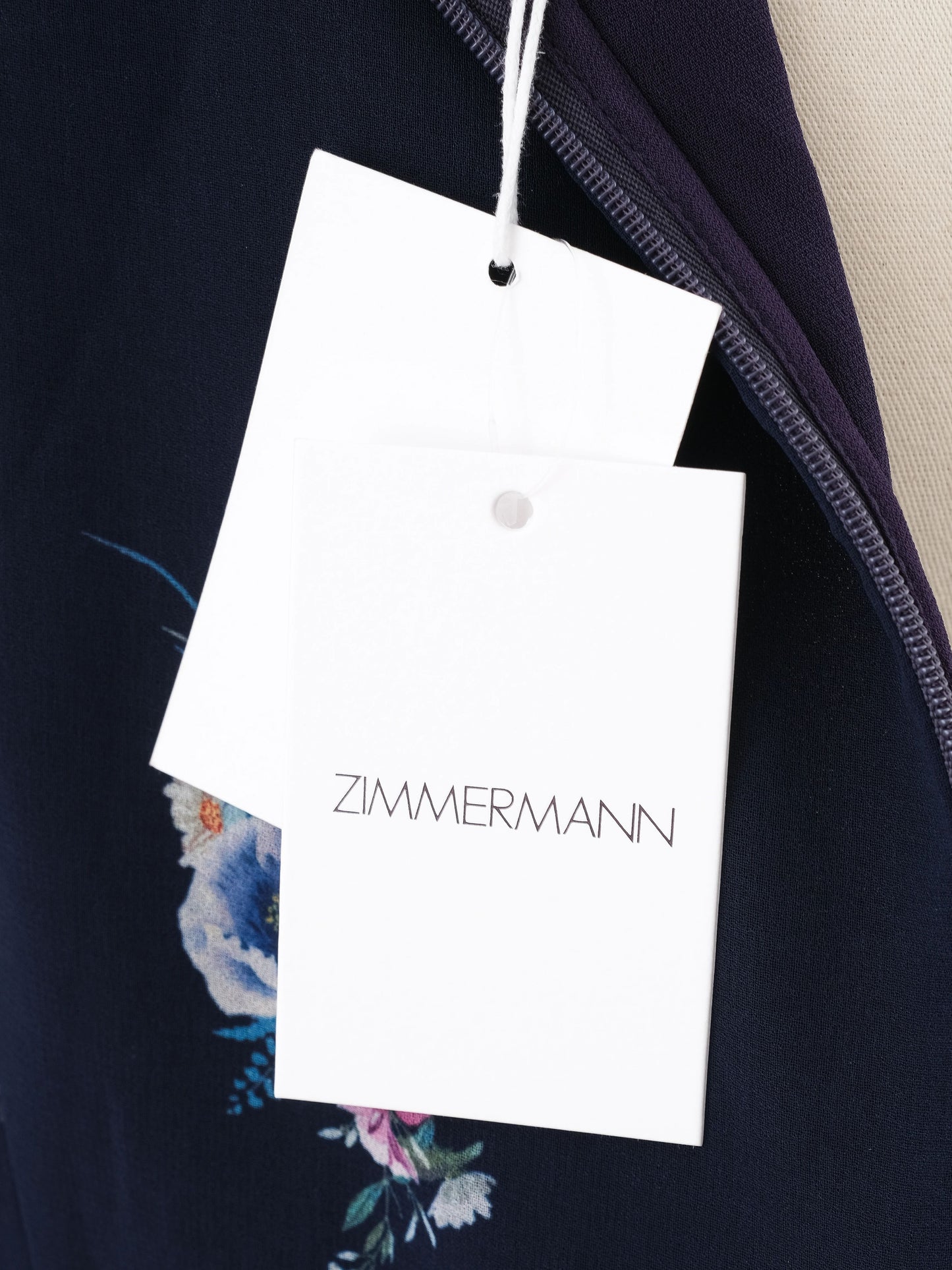 new zimmerman floral maxi dress blue polyester size l