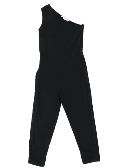 Stella McCartney Black Asymmetrical One-Shoulder Jumpsuit Size S